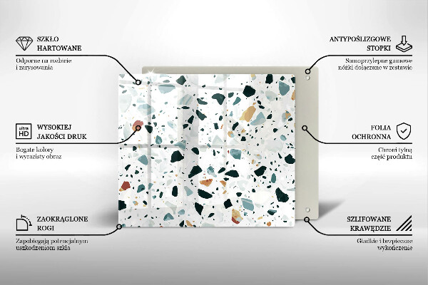 Glass worktop saver Bright stone