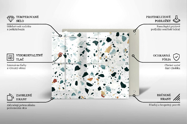 Glass worktop saver Bright stone