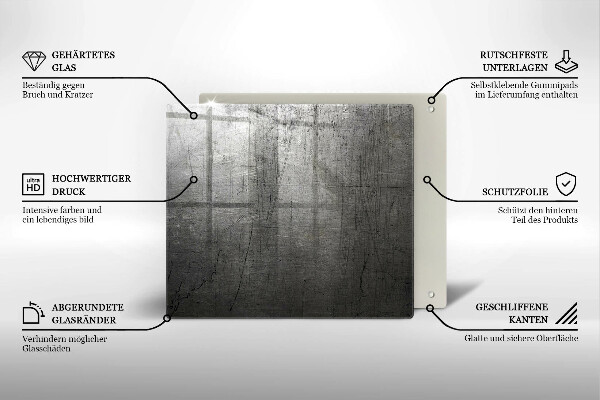 Induction hob protector Metal texture