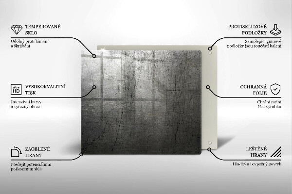 Induction hob protector Metal texture