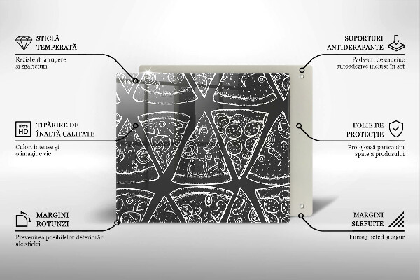 Induction hob protector Pizza illustration