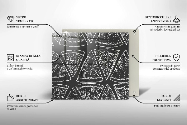 Induction hob protector Pizza illustration