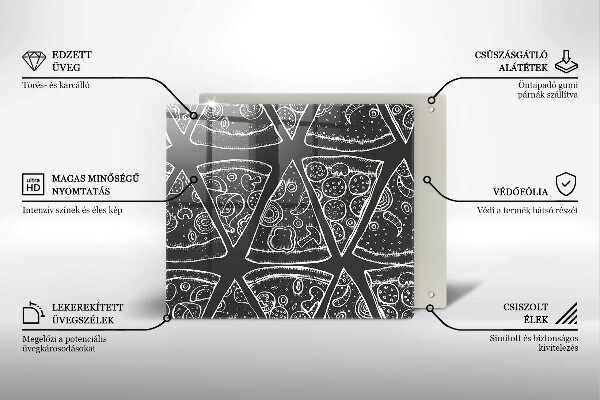 Induction hob protector Pizza illustration