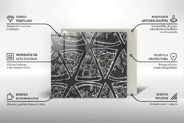 Induction hob protector Pizza illustration