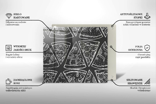 Induction hob protector Pizza illustration