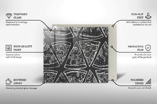 Induction hob protector Pizza illustration