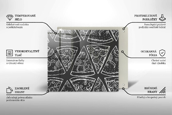 Induction hob protector Pizza illustration