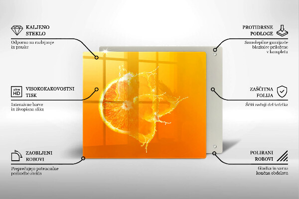 Induction hob protector Juicy fruit of orange