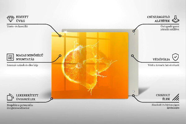 Induction hob protector Juicy fruit of orange