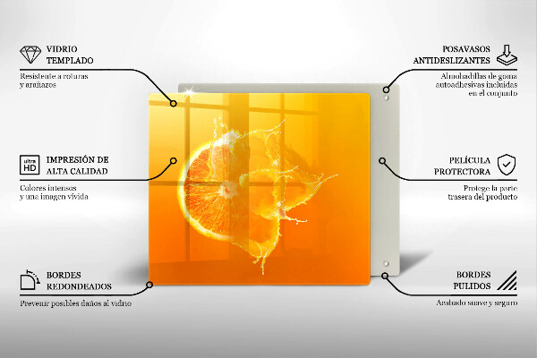 Induction hob protector Juicy fruit of orange