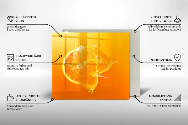 Induction hob protector Juicy fruit of orange