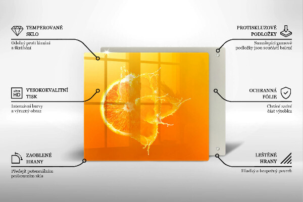 Induction hob protector Juicy fruit of orange