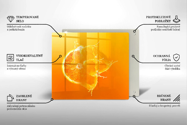 Induction hob protector Juicy fruit of orange