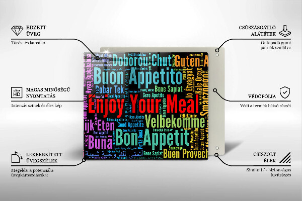 Induction hob protector Enjoy your meal transcriptions