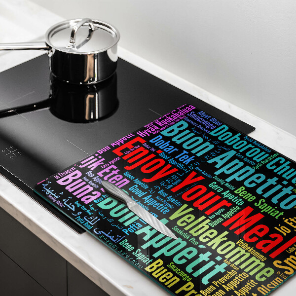 Induction hob protector Enjoy your meal transcriptions