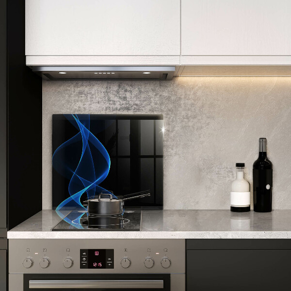 Induction hob protector Blue smoke lines