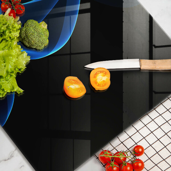 Induction hob protector Blue smoke lines