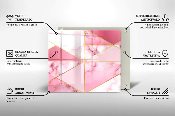 Work surface savers Geometric marble