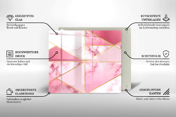 Work surface savers Geometric marble