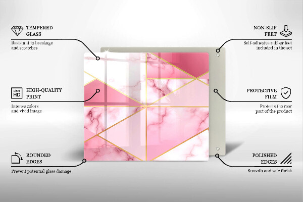 Work surface savers Geometric marble