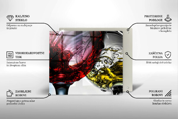 Induction hob protector Wine glasses