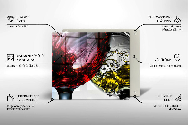 Induction hob protector Wine glasses