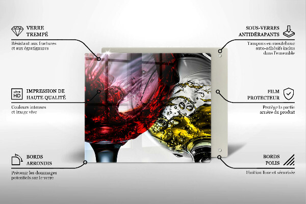 Induction hob protector Wine glasses