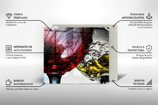 Induction hob protector Wine glasses