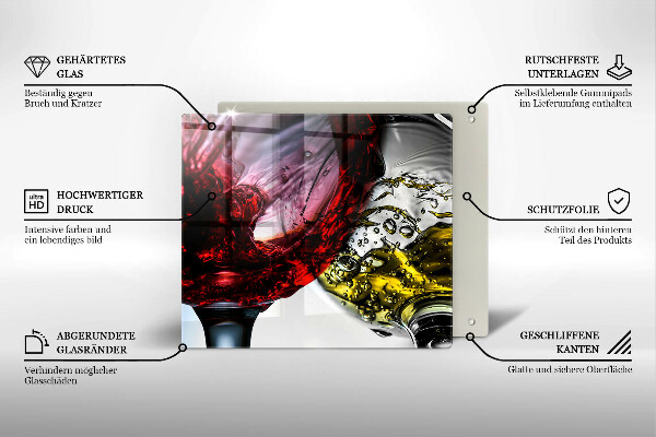 Induction hob protector Wine glasses