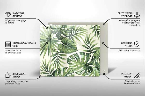 Work surface savers Illustration of the Monstera leaves