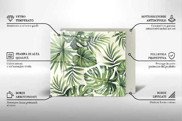Work surface savers Illustration of the Monstera leaves