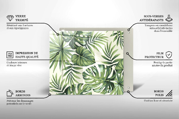 Work surface savers Illustration of the Monstera leaves