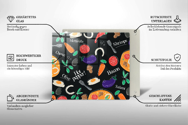 Work surface savers Food illustration