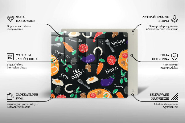 Work surface savers Food illustration