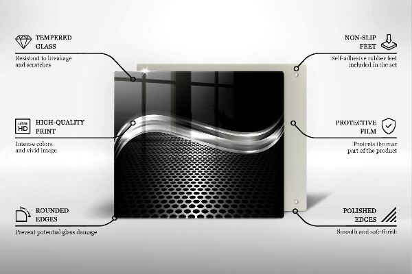 Glass worktop saver Metal structure