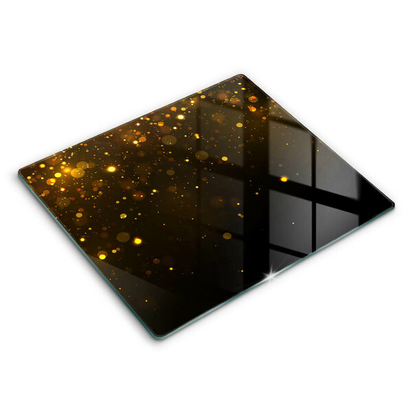 Glass worktop saver Golden glitter