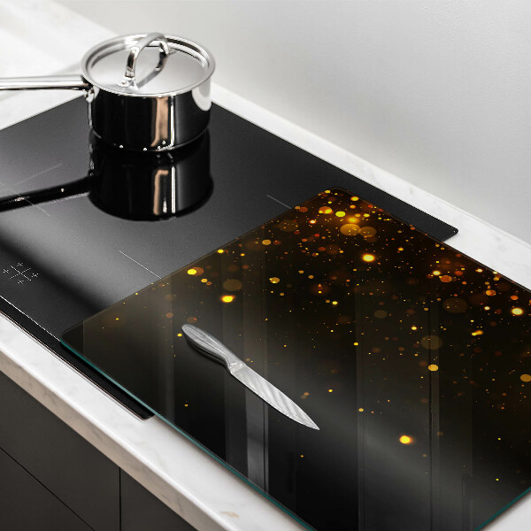 Glass worktop saver Golden glitter