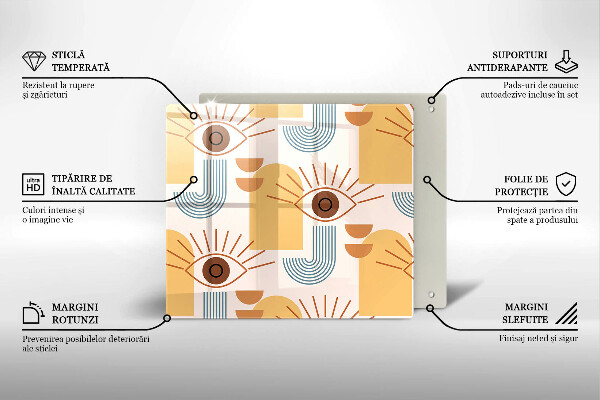 Work surface savers Boho pattern eyes