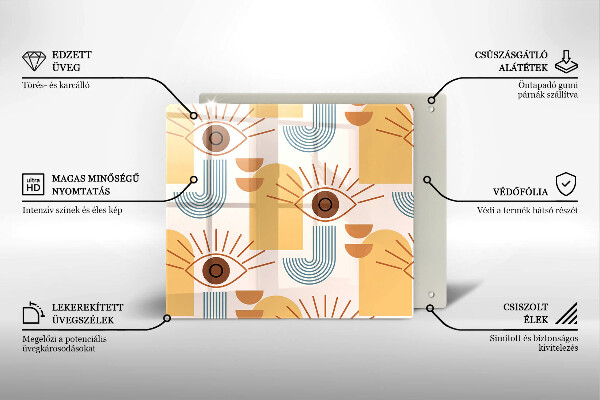 Work surface savers Boho pattern eyes