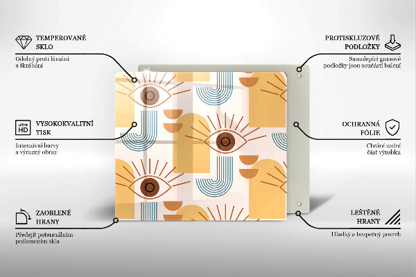 Work surface savers Boho pattern eyes