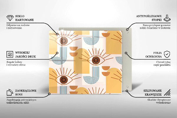 Work surface savers Boho pattern eyes