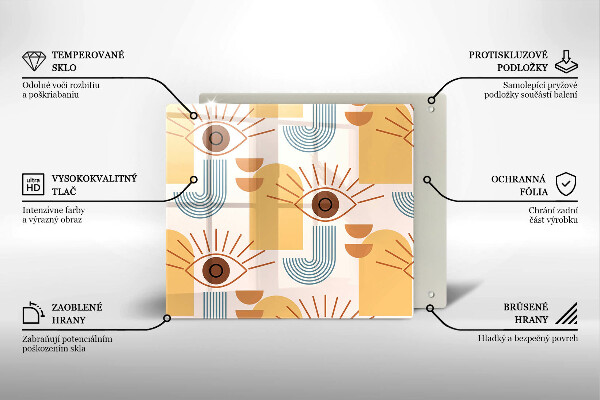 Work surface savers Boho pattern eyes