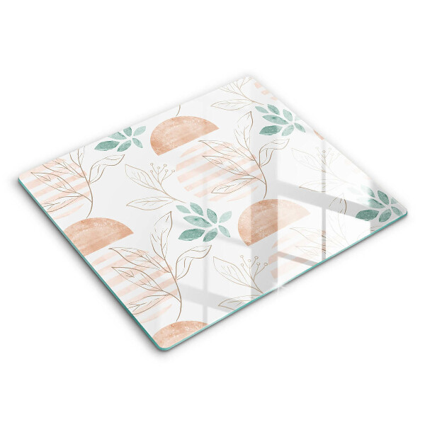 Work surface savers Boho pattern leaves