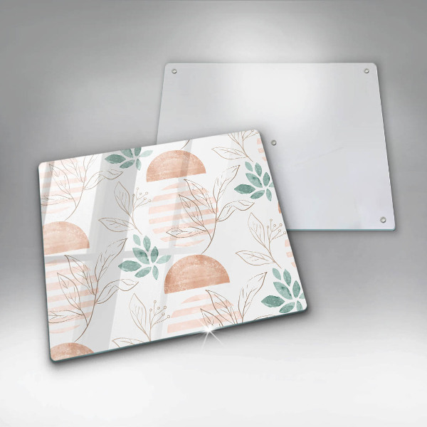 Work surface savers Boho pattern leaves