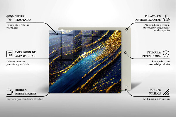 Worktop saver Navy blue abstraction