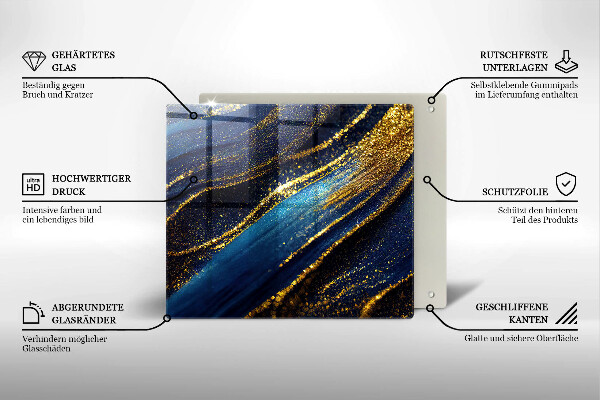 Worktop saver Navy blue abstraction