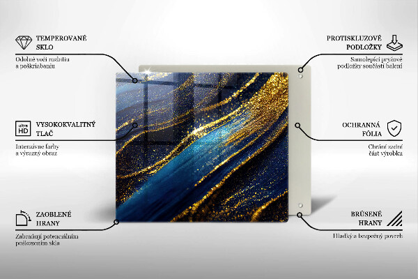 Worktop saver Navy blue abstraction