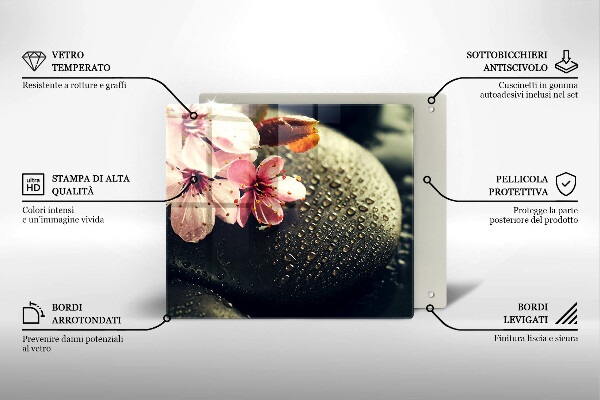 Worktop saver Flowers stones zen