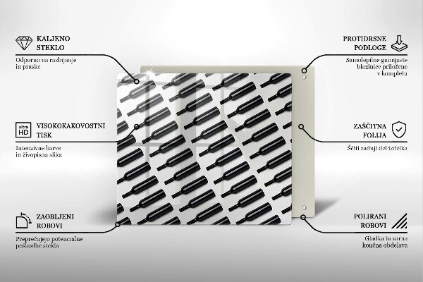 Worktop saver Black bottles of wine