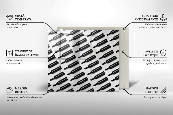 Worktop saver Black bottles of wine